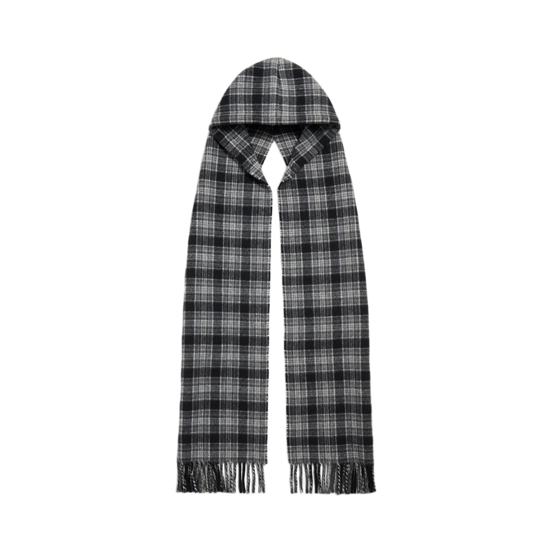 발렌시아가 후드 스카프 그레이