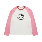 Farven x Hello Kitty Raglan Long Sleeve T-Shirt_Pink