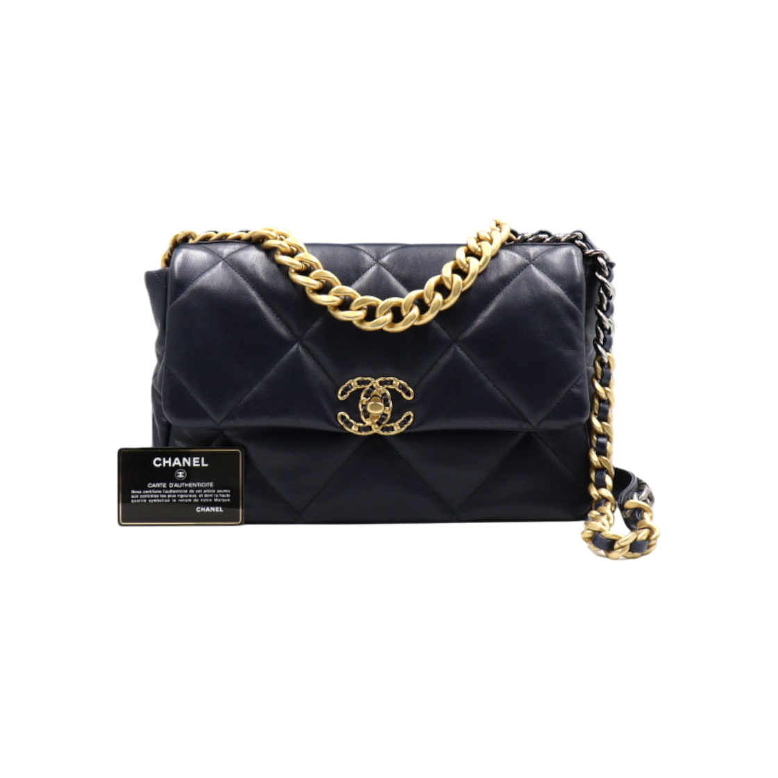 샤넬 AS1161 샤넬19 네이비 라지 플랩 체인 숄더백 aa50508(Chanel 19 Large Flap Chain Shoulder Bag in Navy)