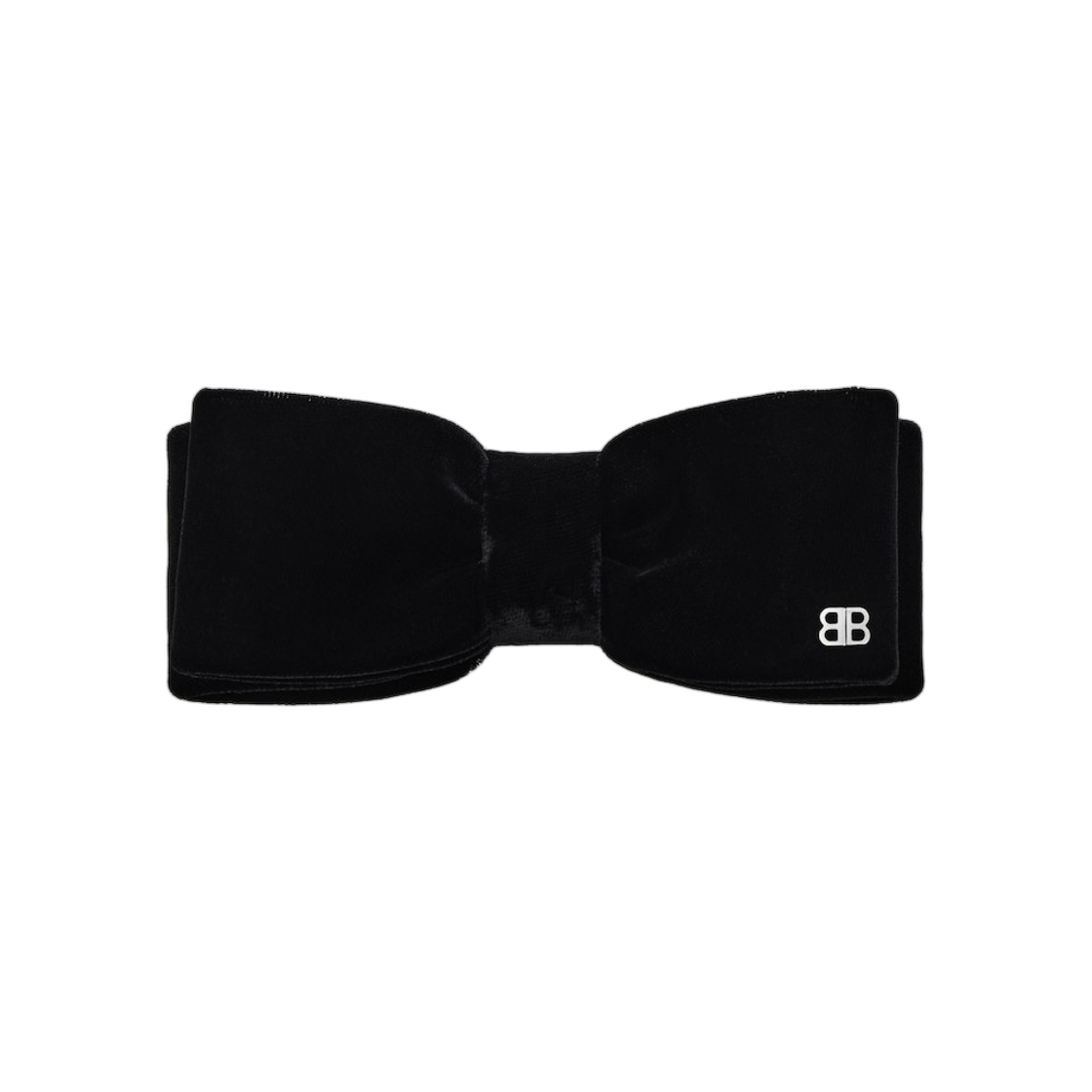 851942TZVVS5234 (W) Balenciaga Holli Hair Bow Black Shiny Silver