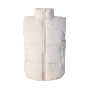 (W) Nike NSW Classic Padded Therma-Fit Loose Vest Light Orewood Brown White - Asia