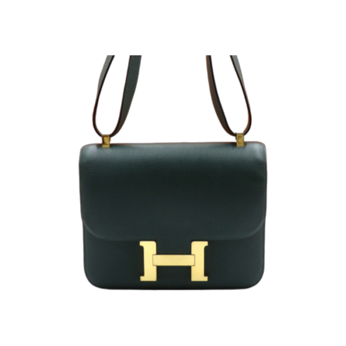 에르메스 신형 콘스탄스 24 베르 앵글레 금장 하드웨어 숄더백 겸 크로스백 aa48995(Hermès New Constance 24 Vert Anglais Gold Hardware Shoulder and Crossbody Bag AA48995) - 1