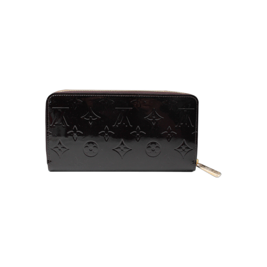 ITI9OPFN4NO8 Louis Vuitton Monogram Vernis Amarante Gold Zippy Wallet