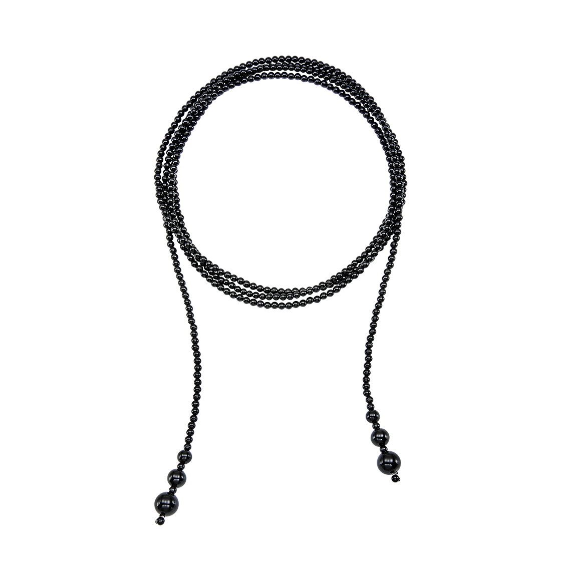 25B10N001 TEE RING JAY Onyx Scarf Necklace