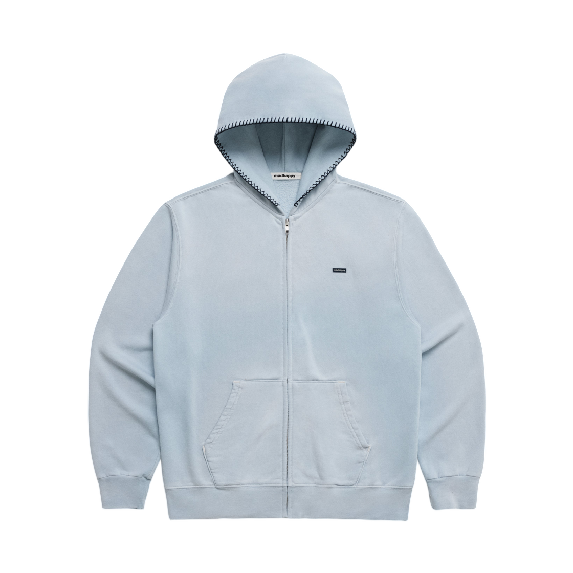 UK46004403 Madhappy Classics Lightweight Fleece Zip Up Slate Blue