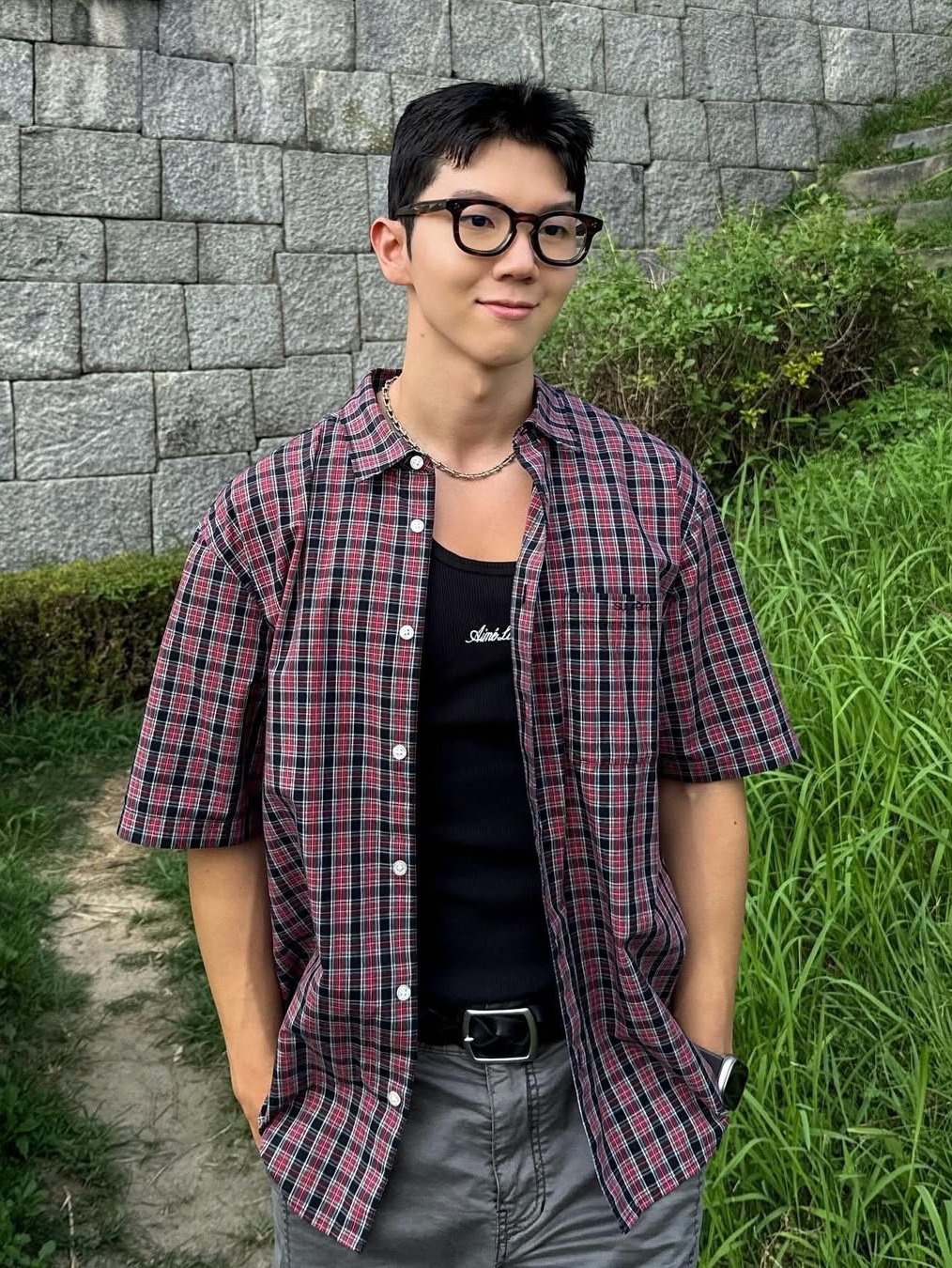 lash Lunettes 02 Havana 착용 스타일 - 1