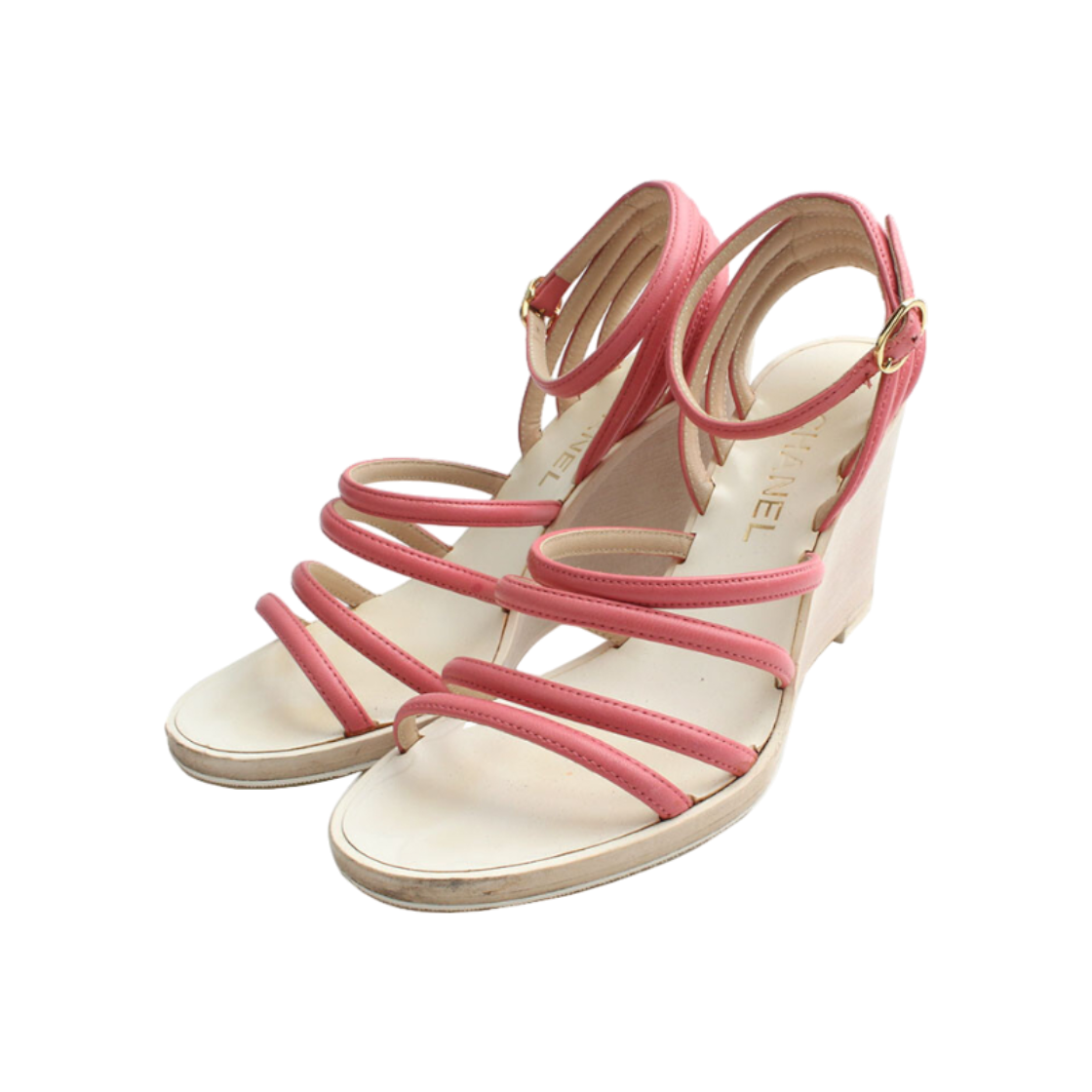 샤넬 로즈 스트랩 웨지 샌들 225(Chanel Rose Strap Wedge Sandals 225) - 1