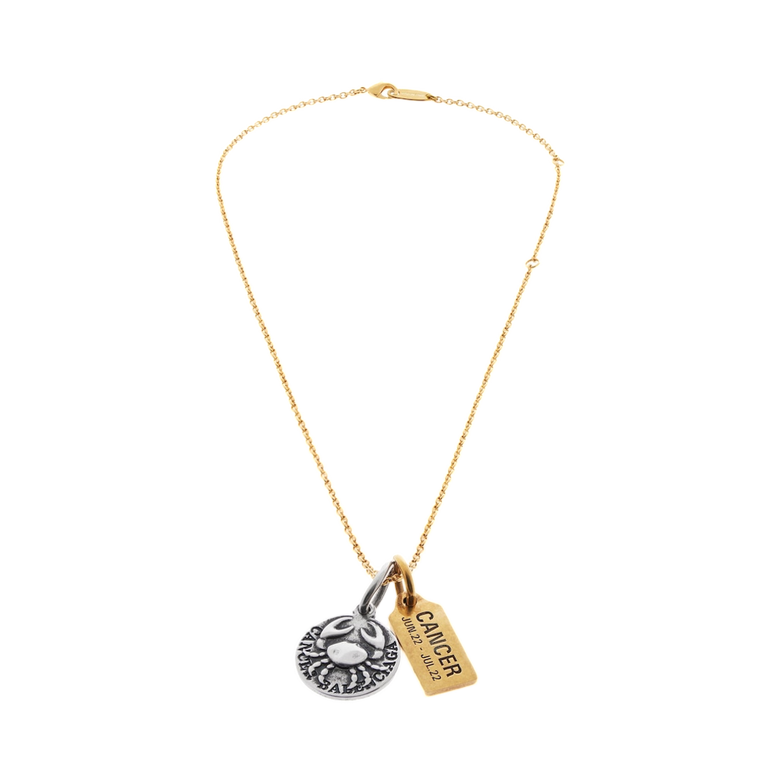 848473TZ46S1888 Balenciaga Horoscope Cancer Necklace Gold Silver