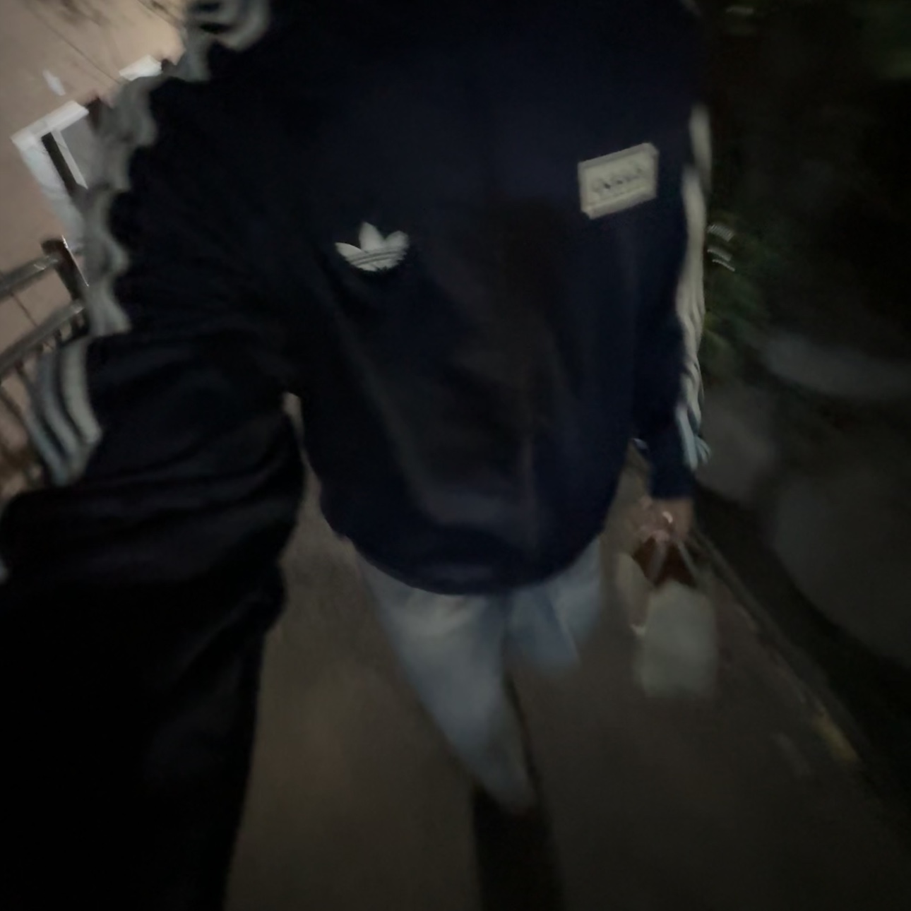 Adidas x Oasis Tour Firebird Track Top Night Indigo - KR Sizing 착용 스타일 - 2