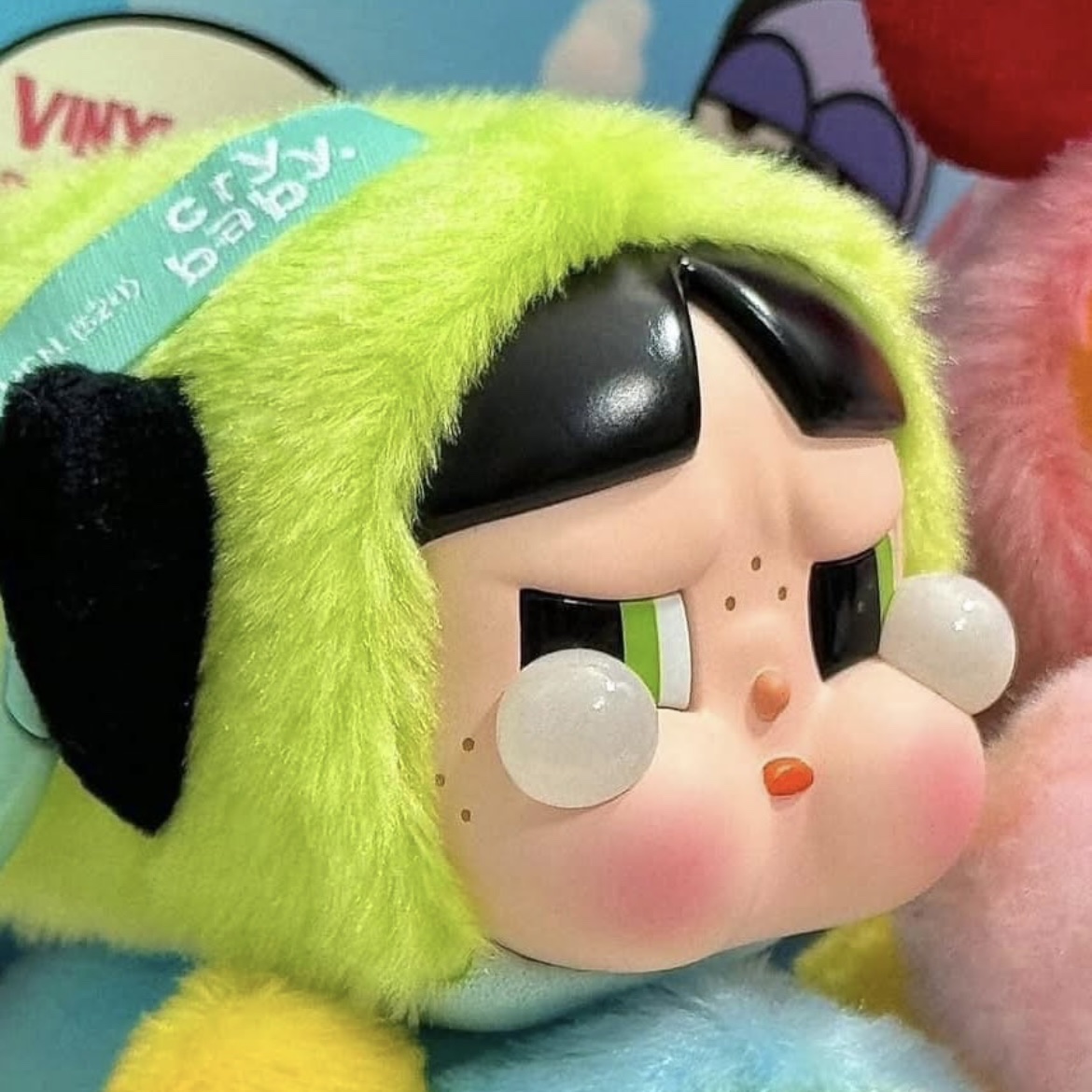 Pop Mart Crybaby x Powerpuff Girls Series Keyring Buttercup (Opened Case) 착용 스타일
