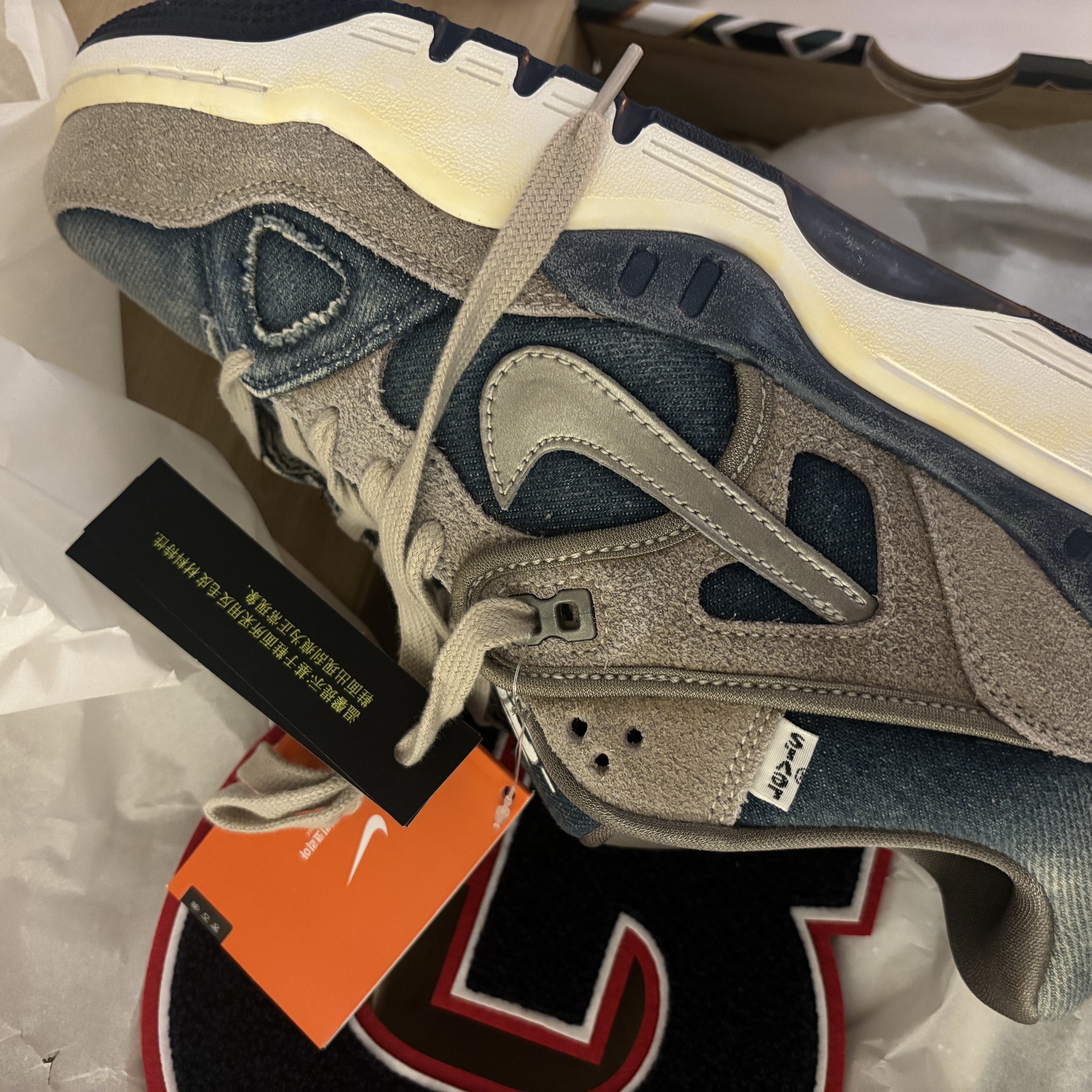 Nike x Nigo x Levi's Air Force 3 Low SP Olive Grey Metallic Pewter (Levi's Tag) 착용 스타일
