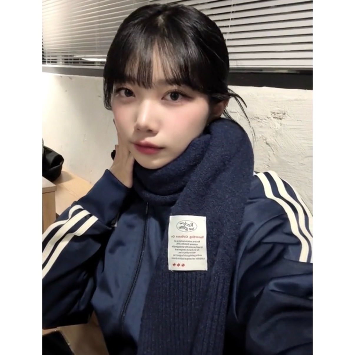 Adidas x Oasis Tour Firebird Track Top Night Indigo - KR Sizing 착용 스타일 - 1
