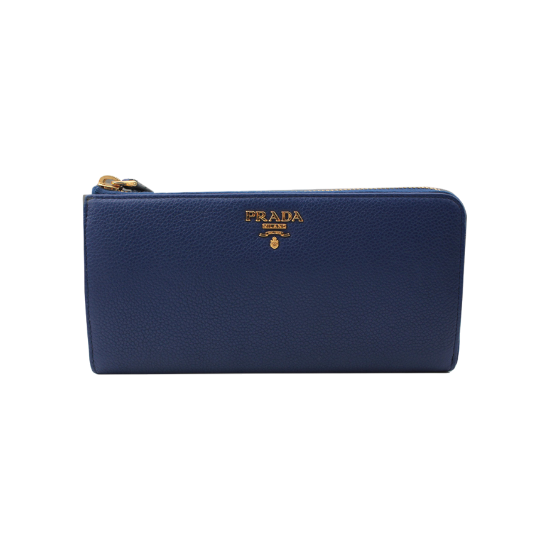 ITBVV9TLPKMI Prada Ink Blue Vitello Zip Wallet