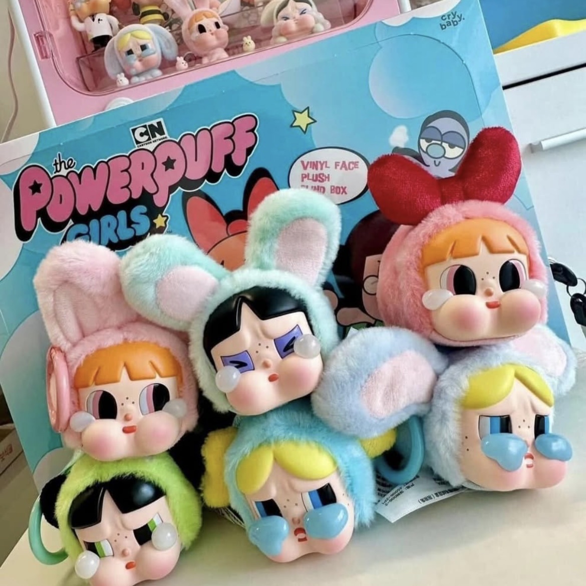 Pop Mart Crybaby x Powerpuff Girls Series Keyring Bunny Blossom (Opened Case), Pop Mart Crybaby x Powerpuff Girls Series Keyring Buttercup (Opened Case) 착용 스타일