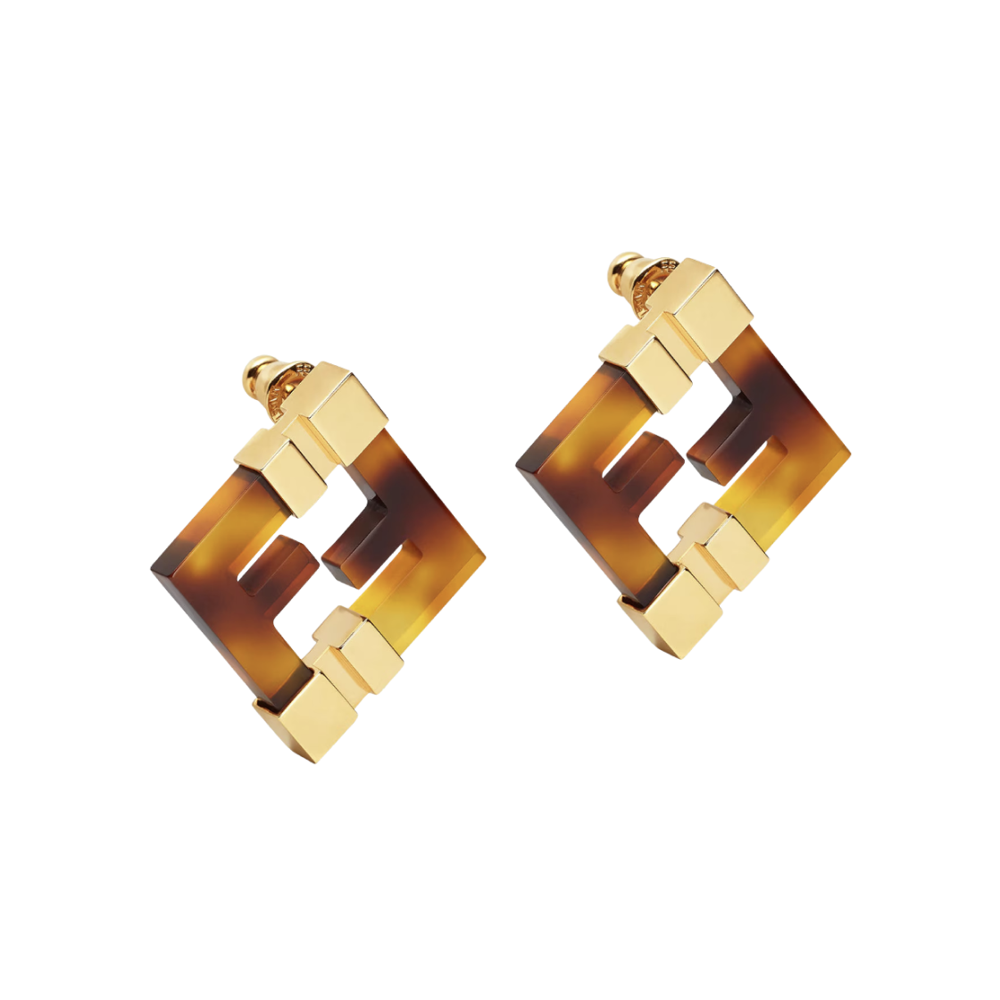 8AK946ALI0F1BDE (W) Fendi Forever Fendi Earrings Brown