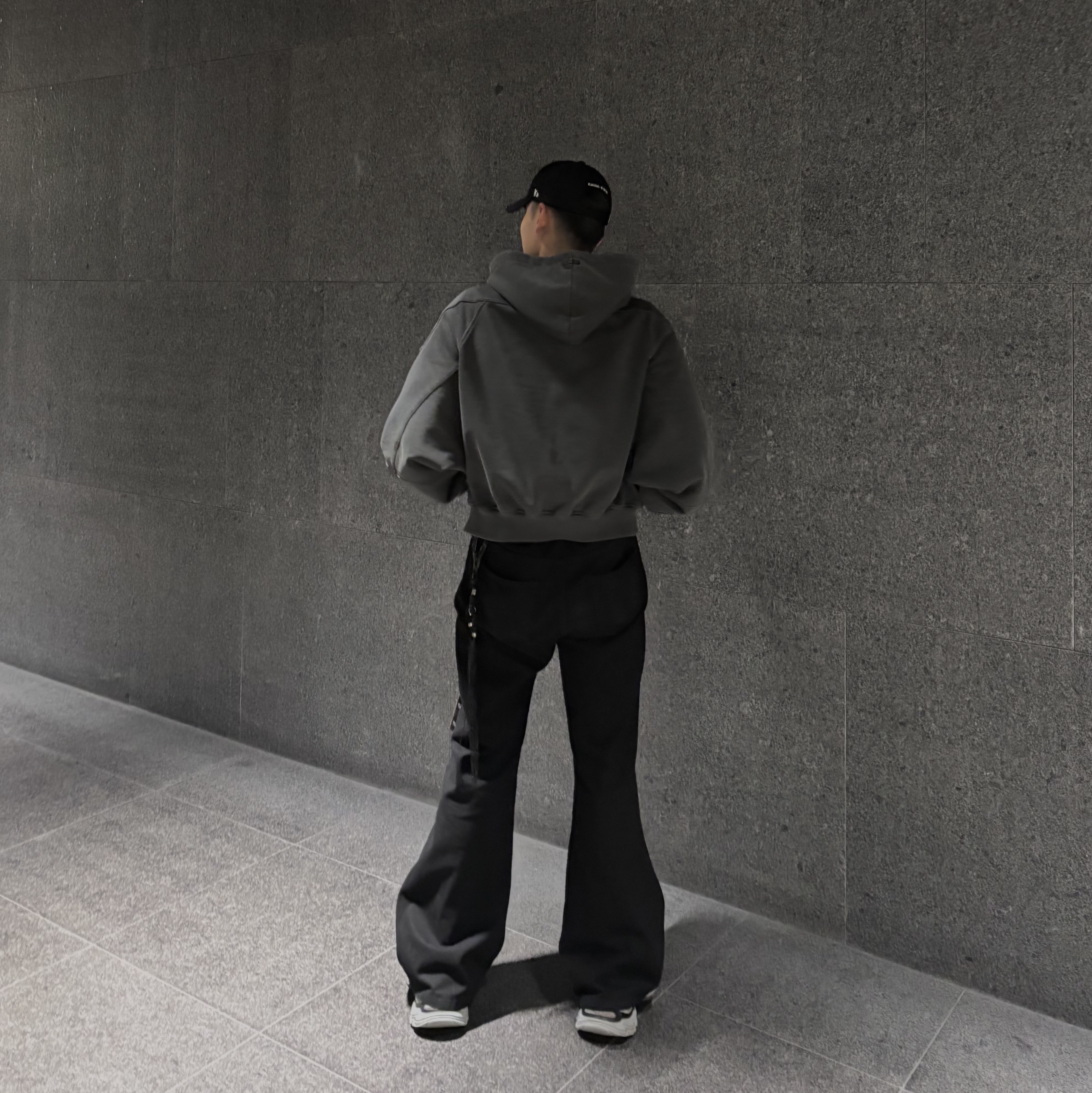 Old Order Turbo GT White Silver, Kamien x KOIN SEOUL K Logo Ball Cap Black 착용 스타일 - 4
