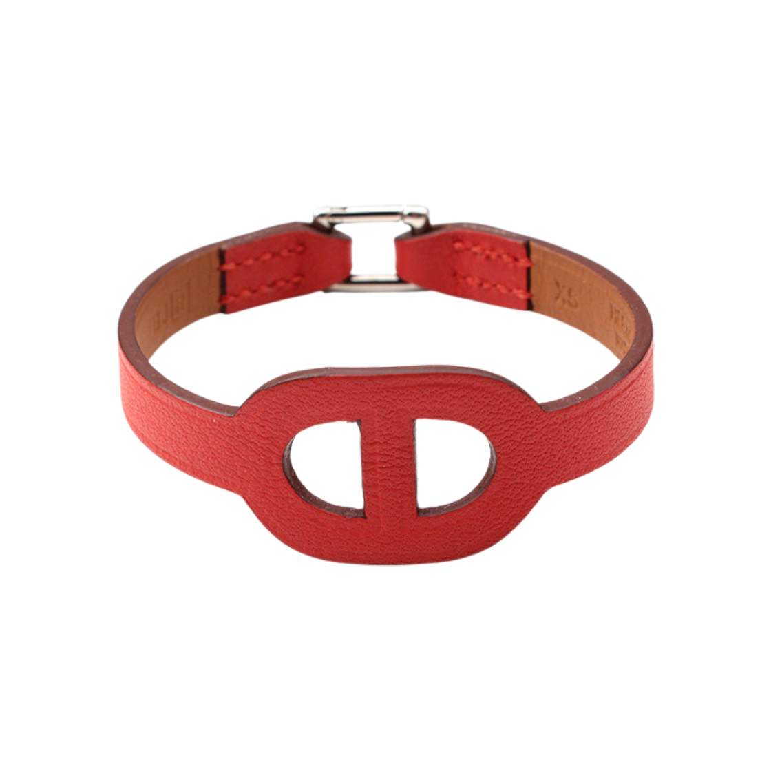 에르메스 오렌지 샹달 은장 팔찌 XS(Hermes Orange Chandal Silver Bracelet XS) - 1