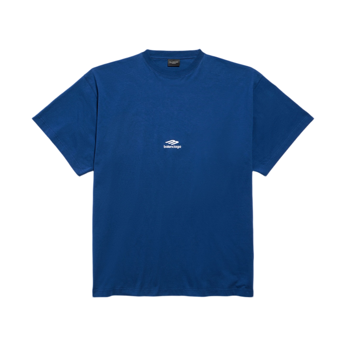 850345TTVK57740 Balenciaga 3B Sports Icon Oversized T-Shirt Light Marine Blue White