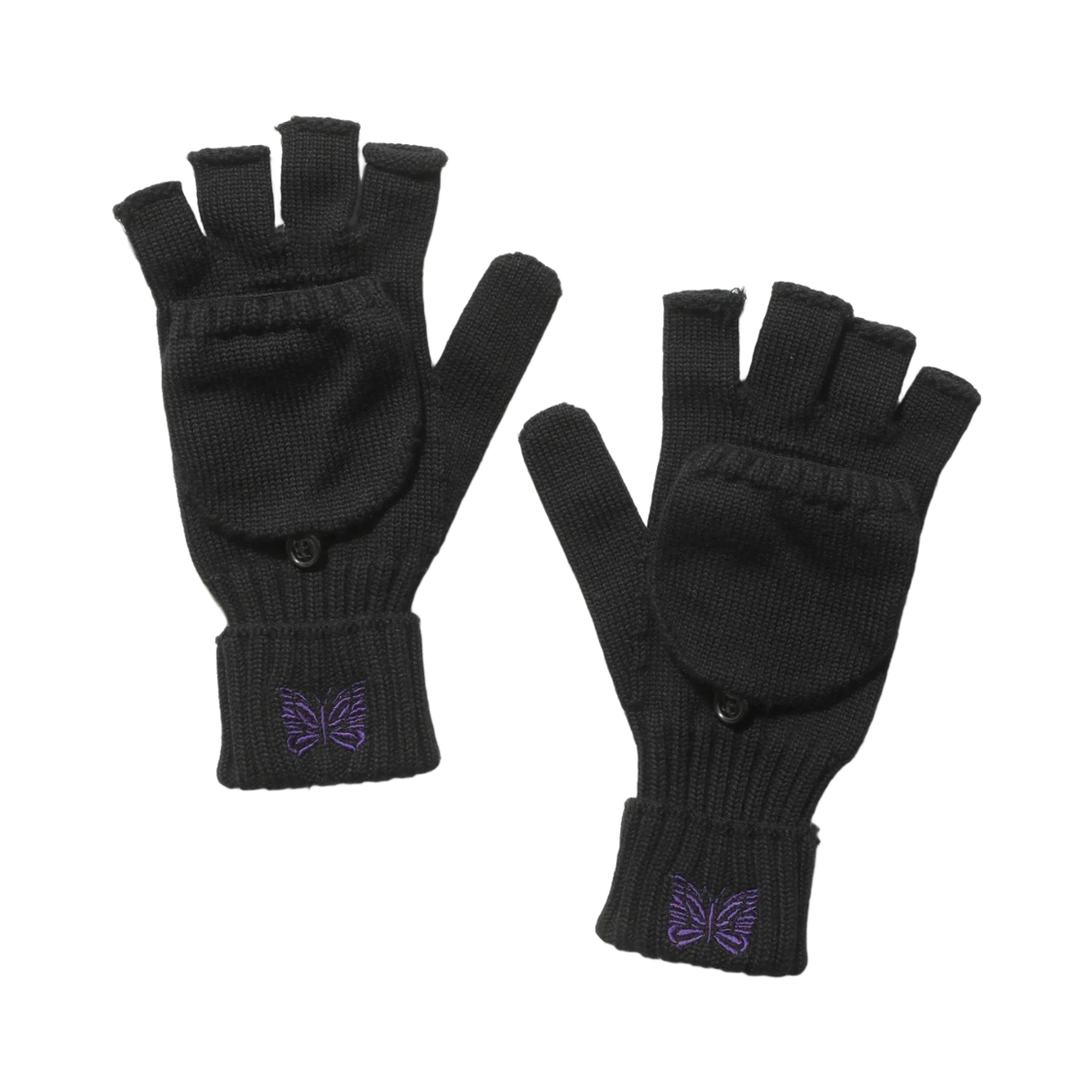니들스 메리노 울 컨버터블 글러브 블랙(Needles Merino Wool Convertible Glove Black)