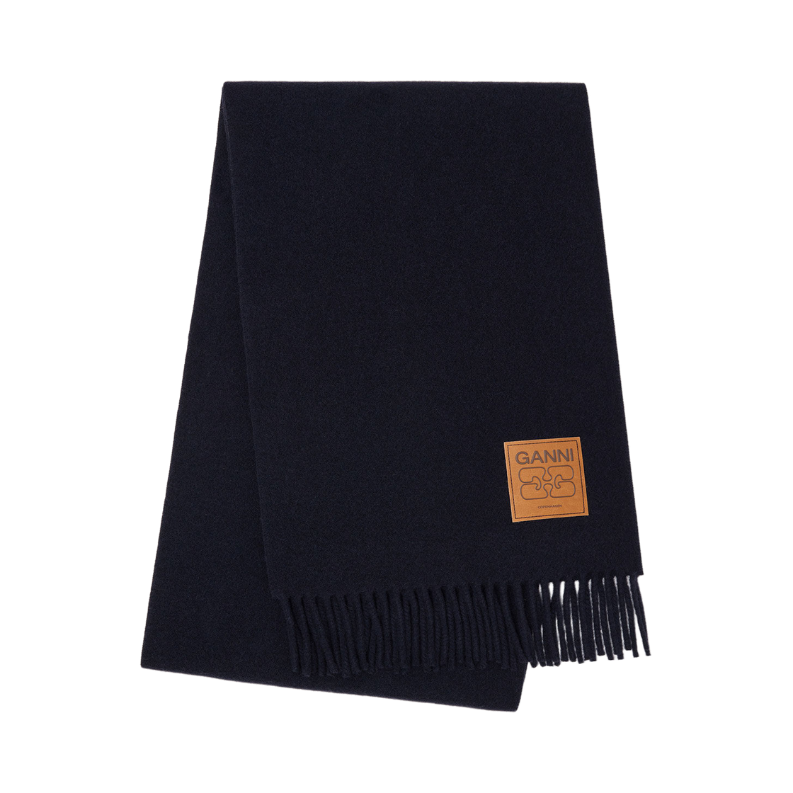 가니 울 스카프 스카이 캡틴(Ganni Wool Scarf Sky Captain)