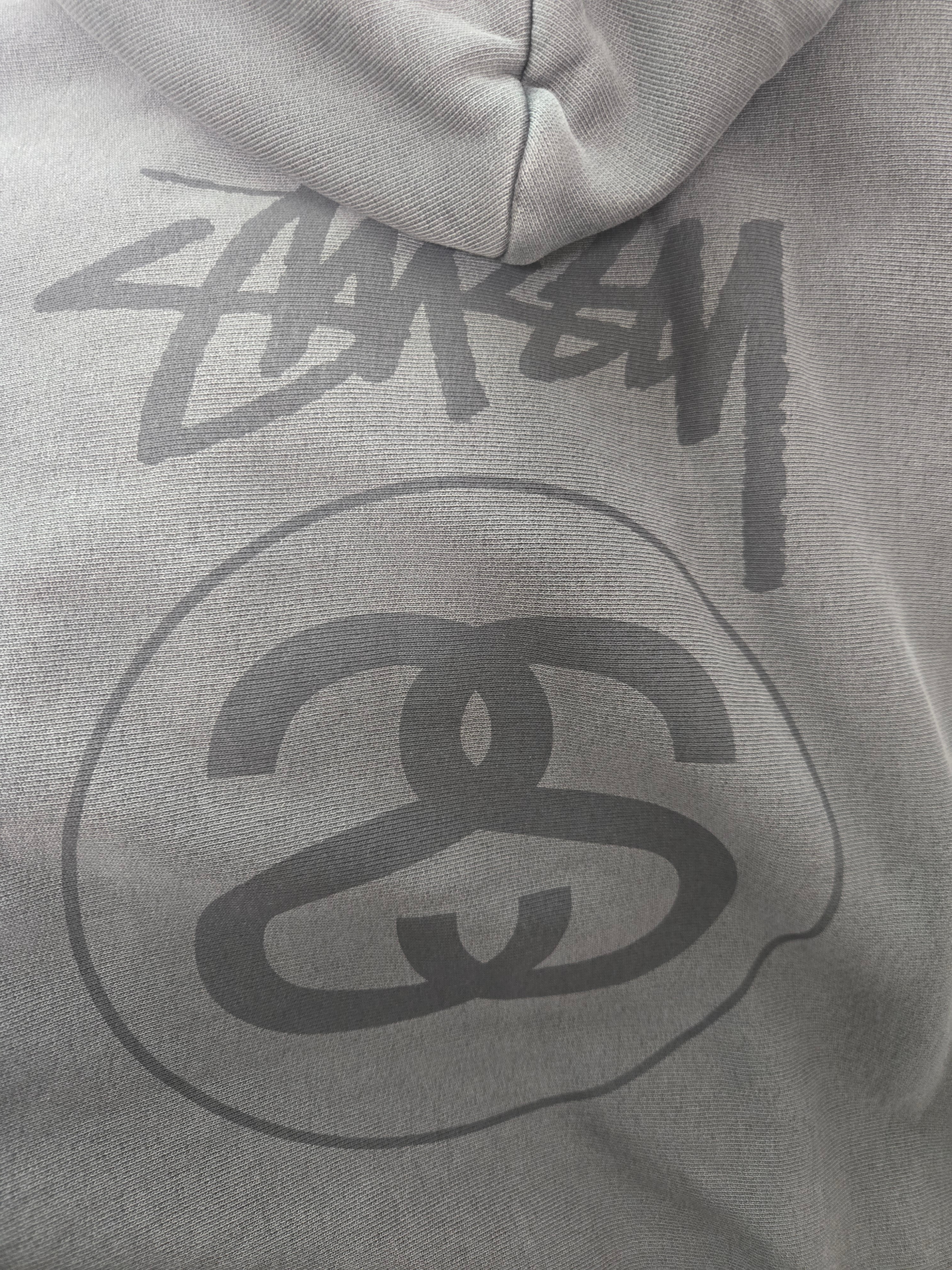 Stussy Stock Link Pigment Dyed Hoodie Black 착용 스타일 - 2