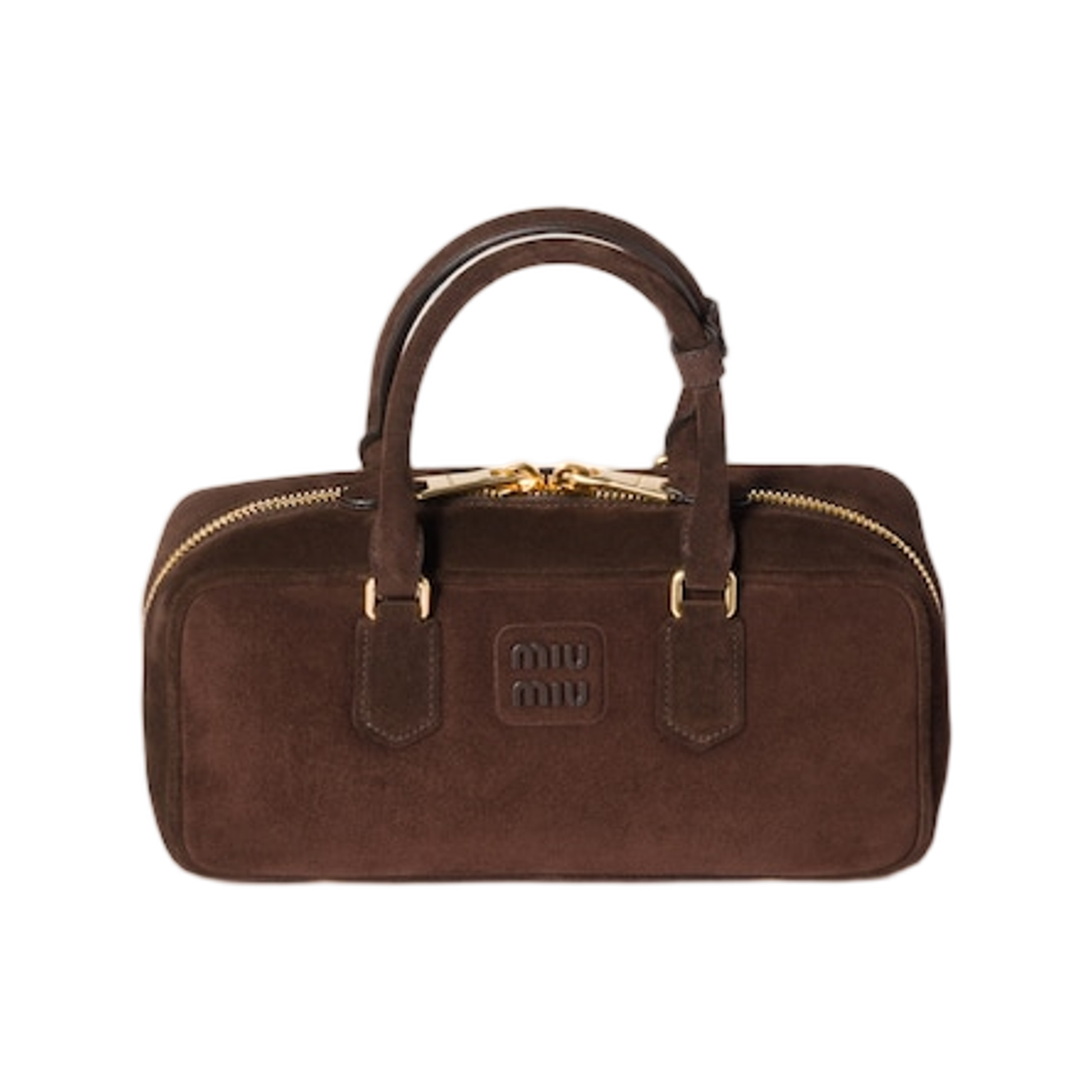5BB148-2CS4-F0003 Miu Miu Arcadie Suede Bag Dark Brown