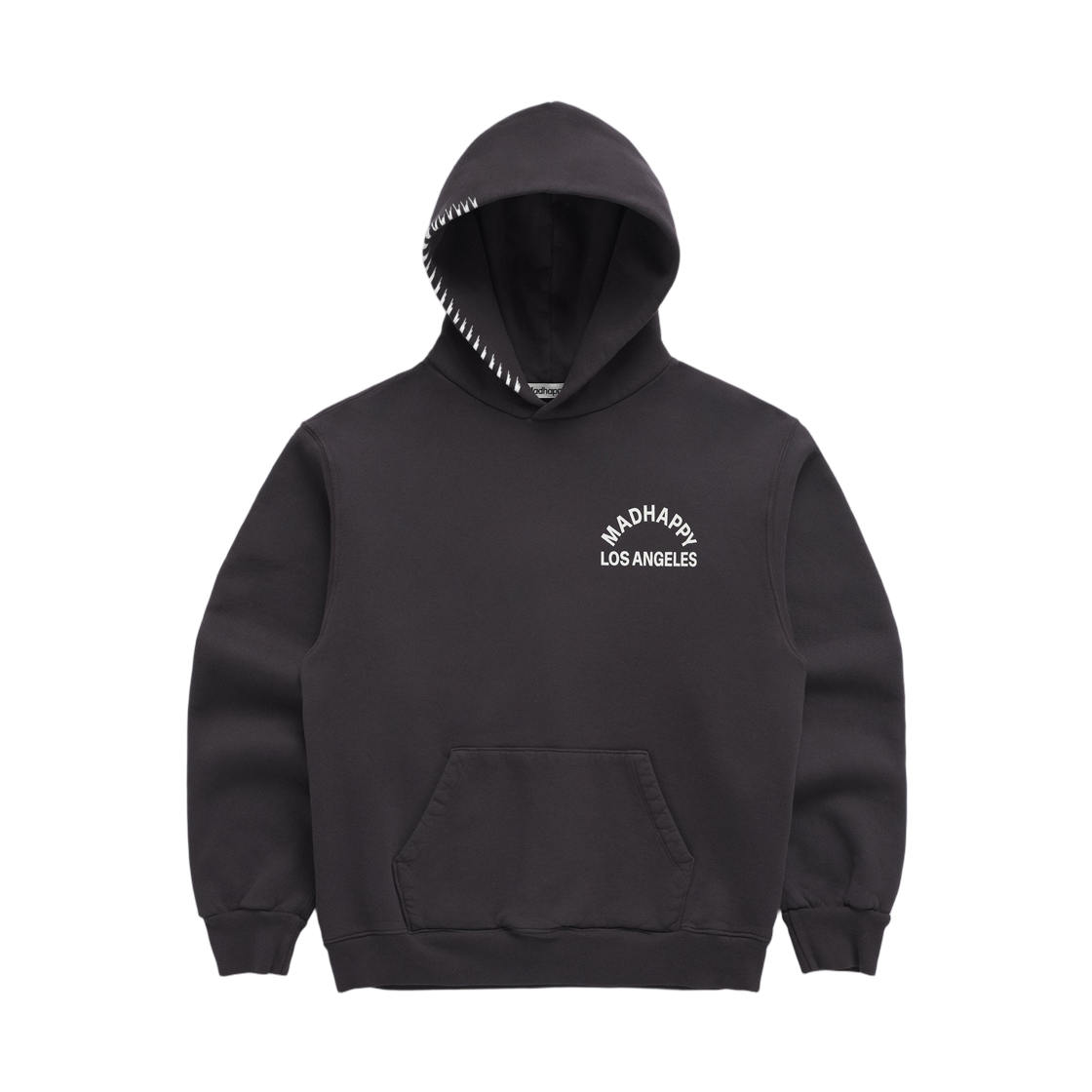 매드해피 로스앤젤레스 아치 플리스 후드 누아르(Madhappy Los Angeles Arch Fleece Hoodie Noir)