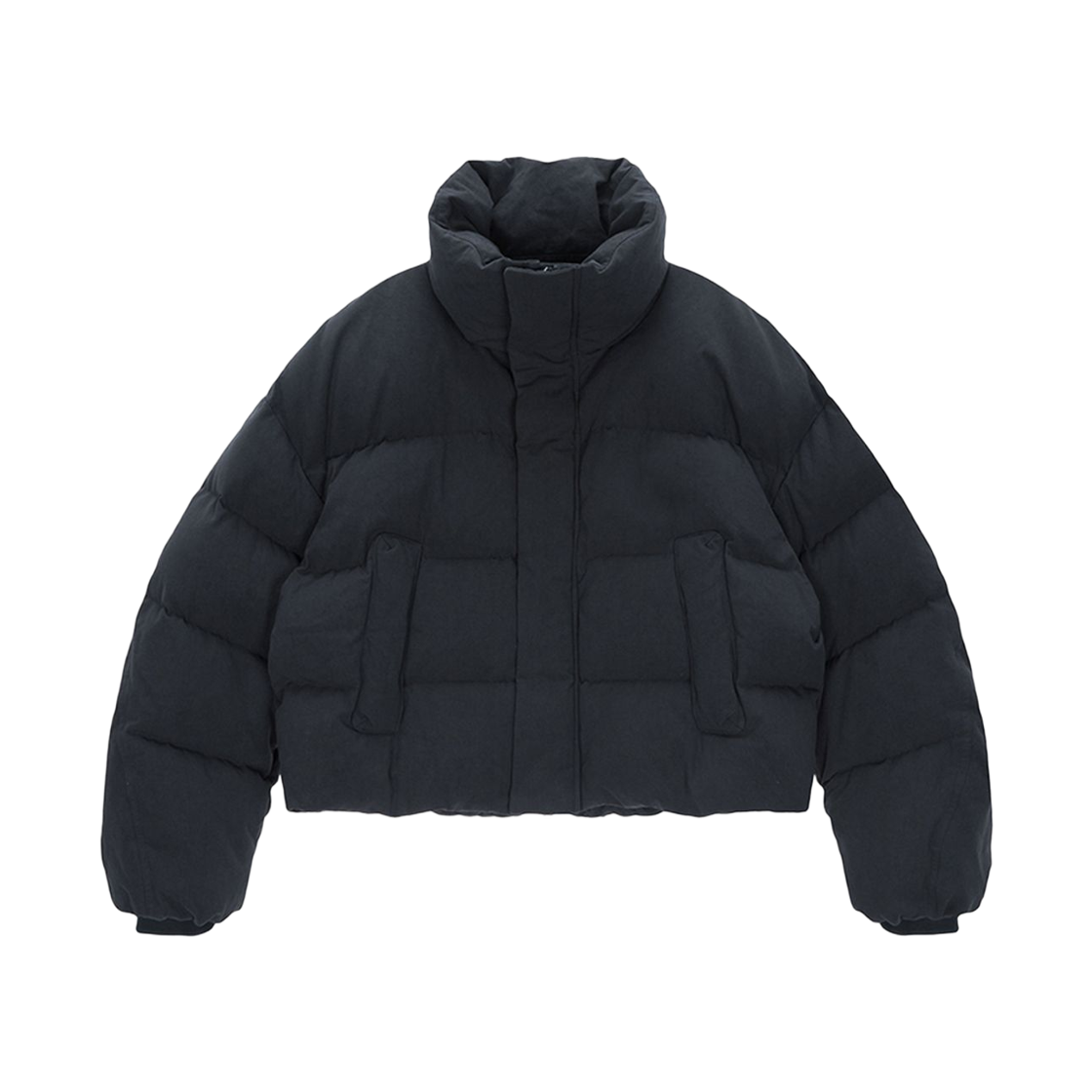 MK249ODW003MCH (W) Matin Kim Cotton Washed Puffer Duck Down Jumper Charcoal