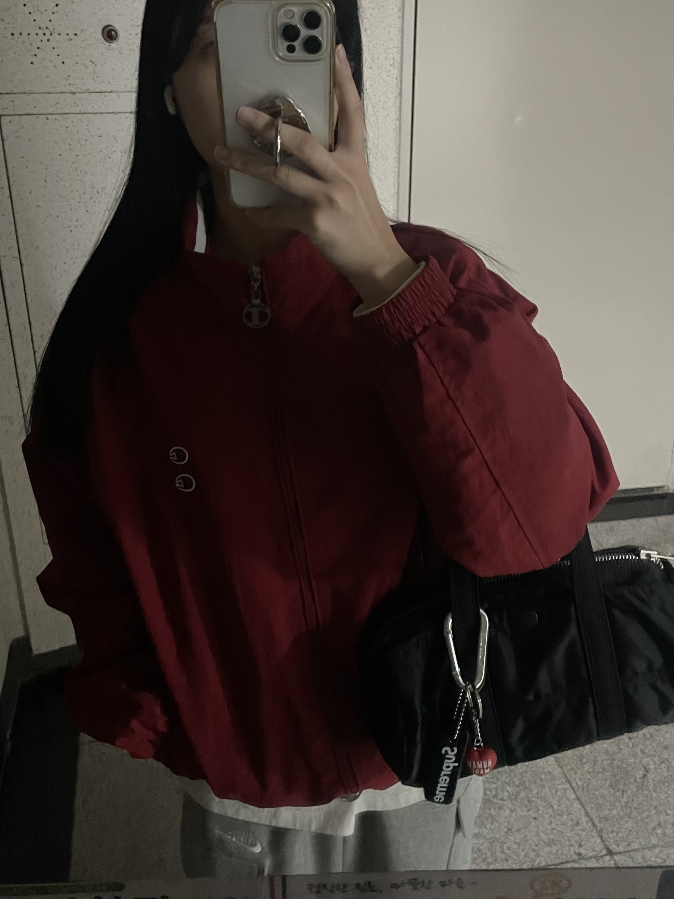 Porter Tanker Duffle Bag S Black, Supreme Floating Keychain Black - 23FW 착용 스타일 - 1