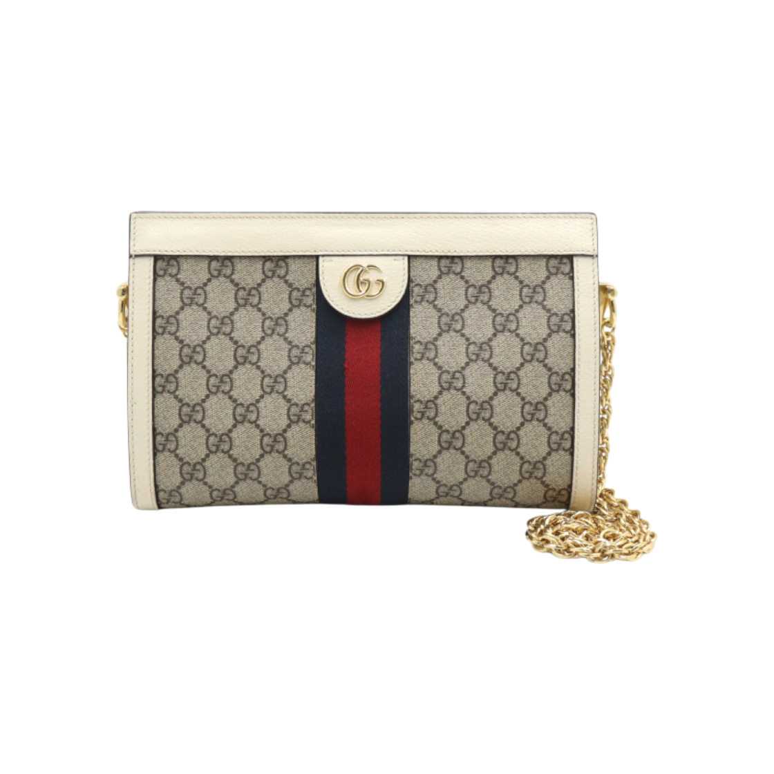 ITFQAC3GCAPB Gucci 503877 GG Canvas Ophidia Chain Shoulder Bag & Crossbody Bag
