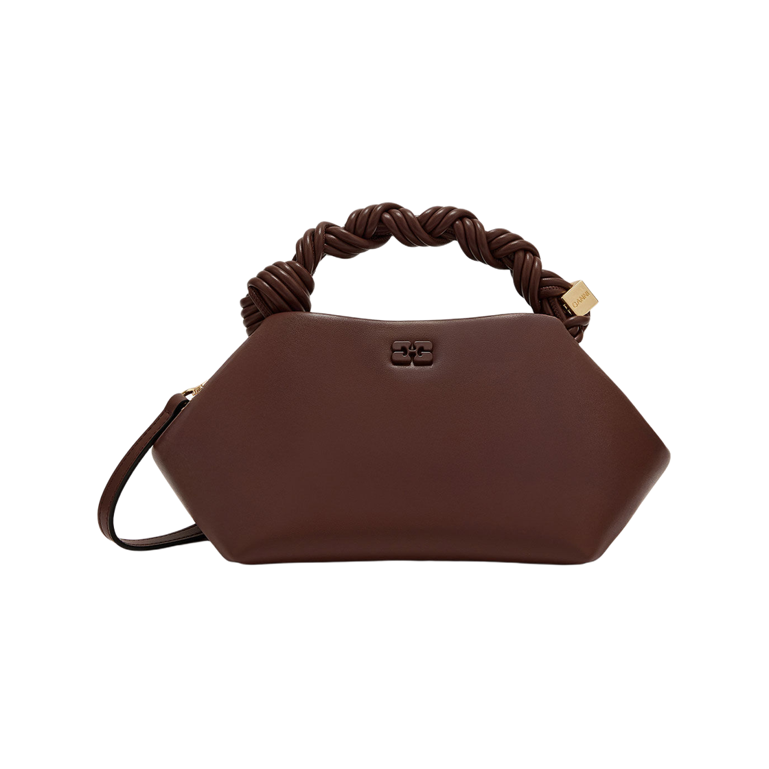 A5906-890 Ganni Small Bou Bag Chocolate Fondant