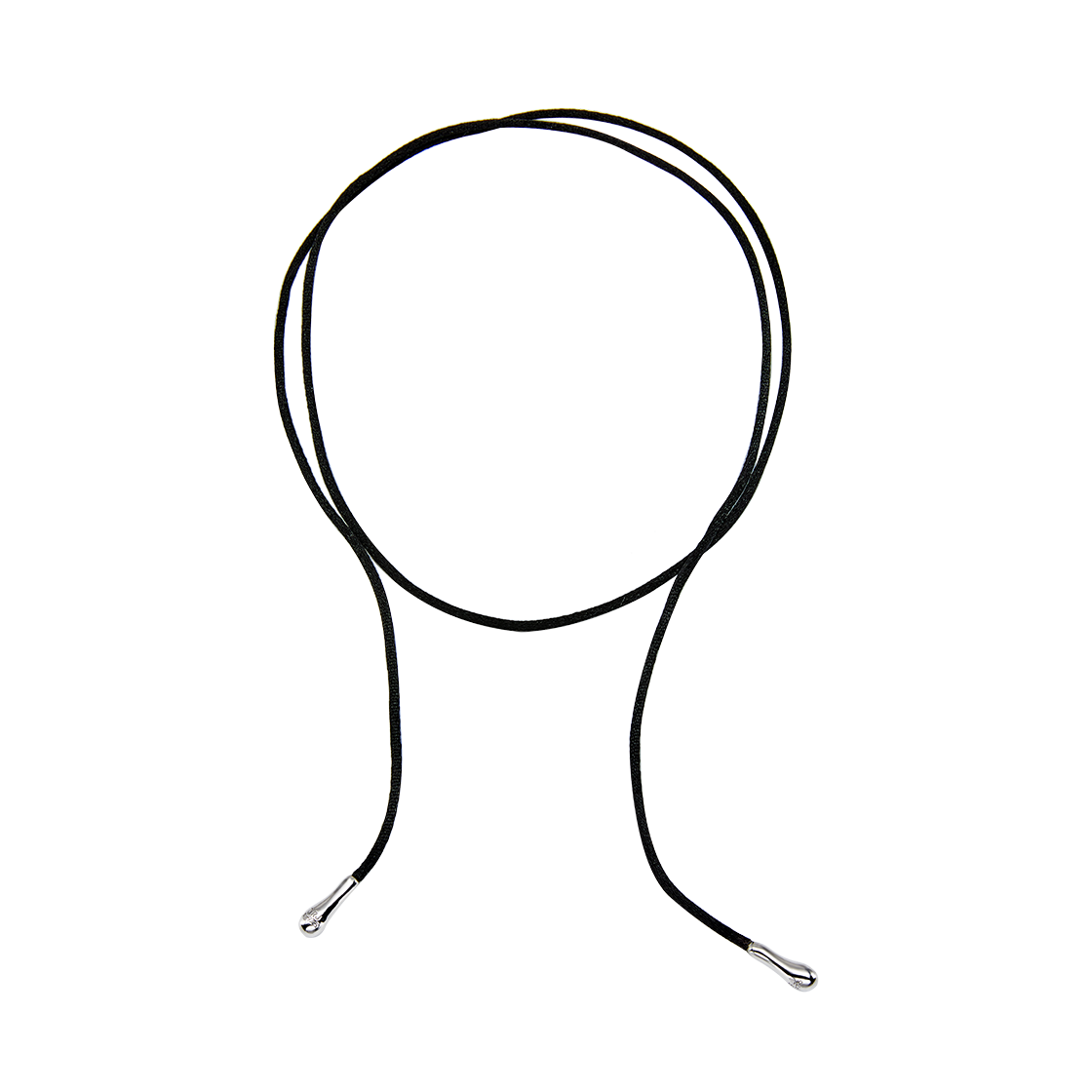 25B10N016 TEE RING JAY Silver Drop Scarf Necklace