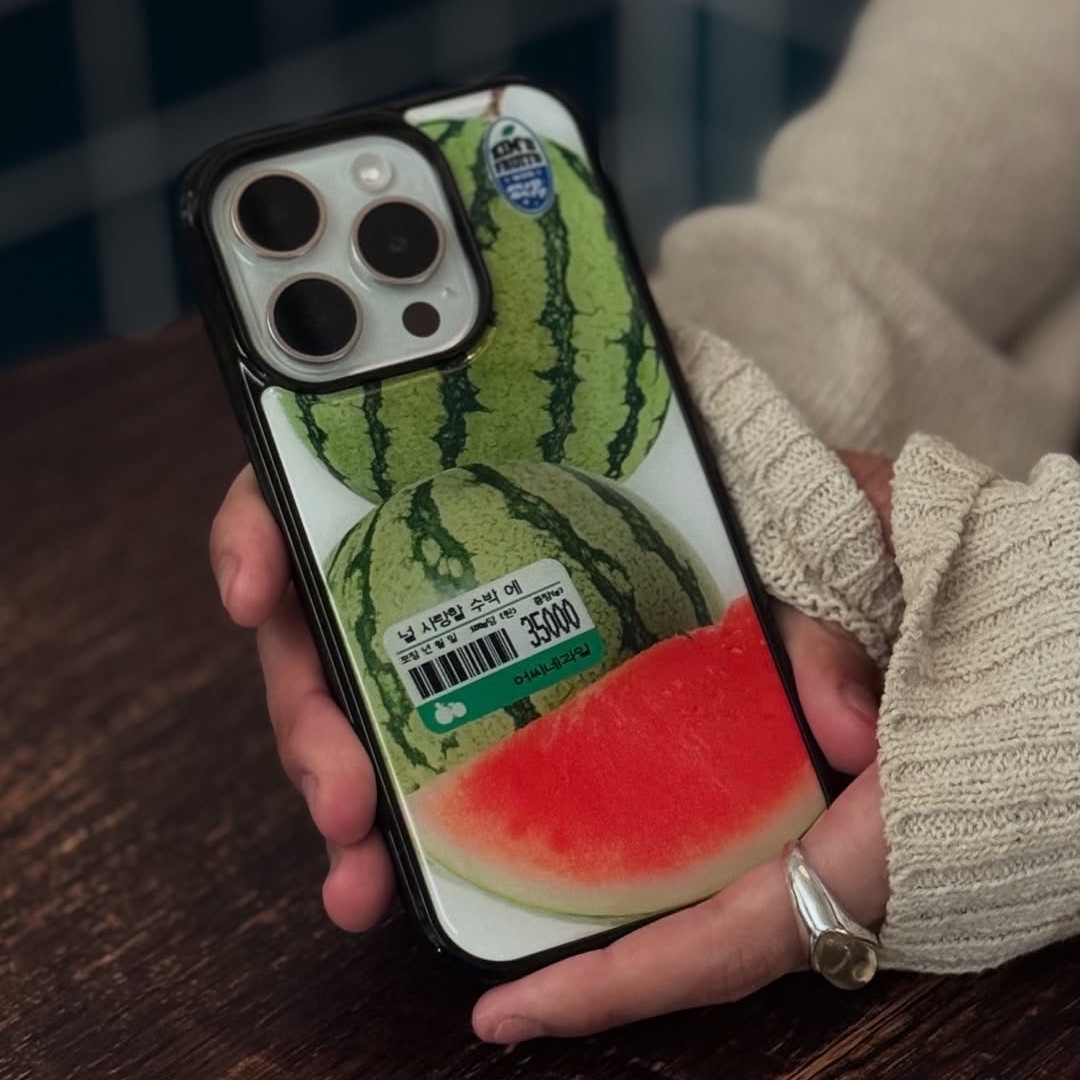 [EARPEARP X KIMS FRUITS] Love You Watermelon Epoxy Case MagSafe 착용 스타일 - 3