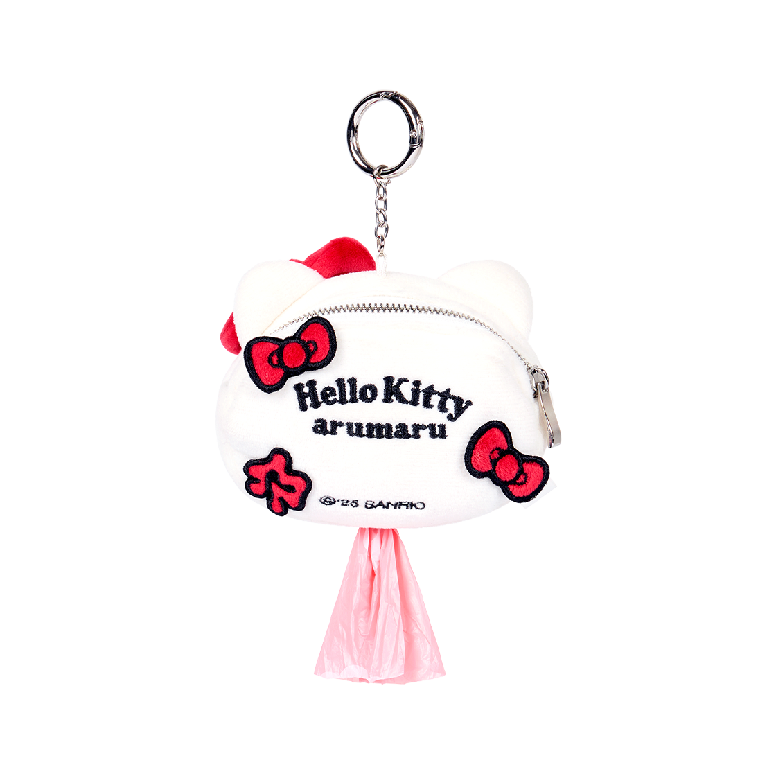 아루마루 x 헬로키티 풉백 키링 화이트(Arumaru x Hello Kitty Poop Bag Key Ring White) - 2