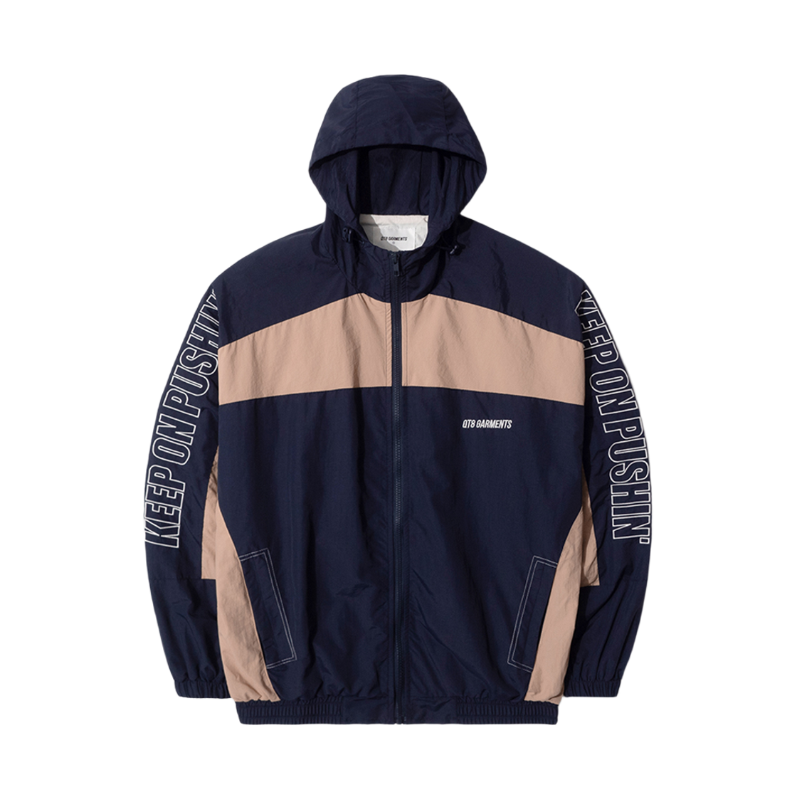 큐티에잇 가먼츠 레트로 트랙 셋업 네이비베이지(QT8 GARMENTS Retro Track Setup Navy/Beige) - 3