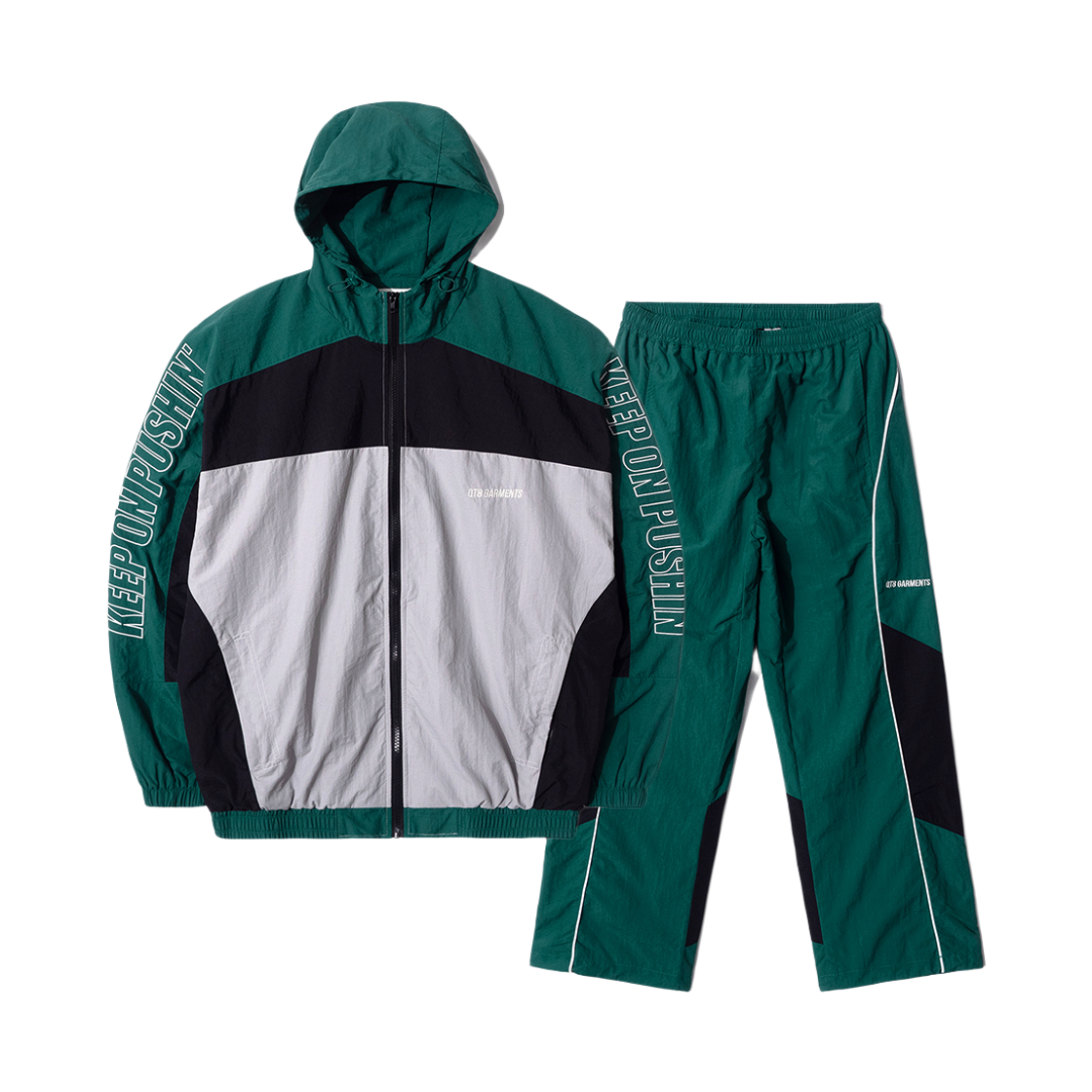 Q5AMJK002GRB QT8 GARMENTS Retro Track Setup Green/Black