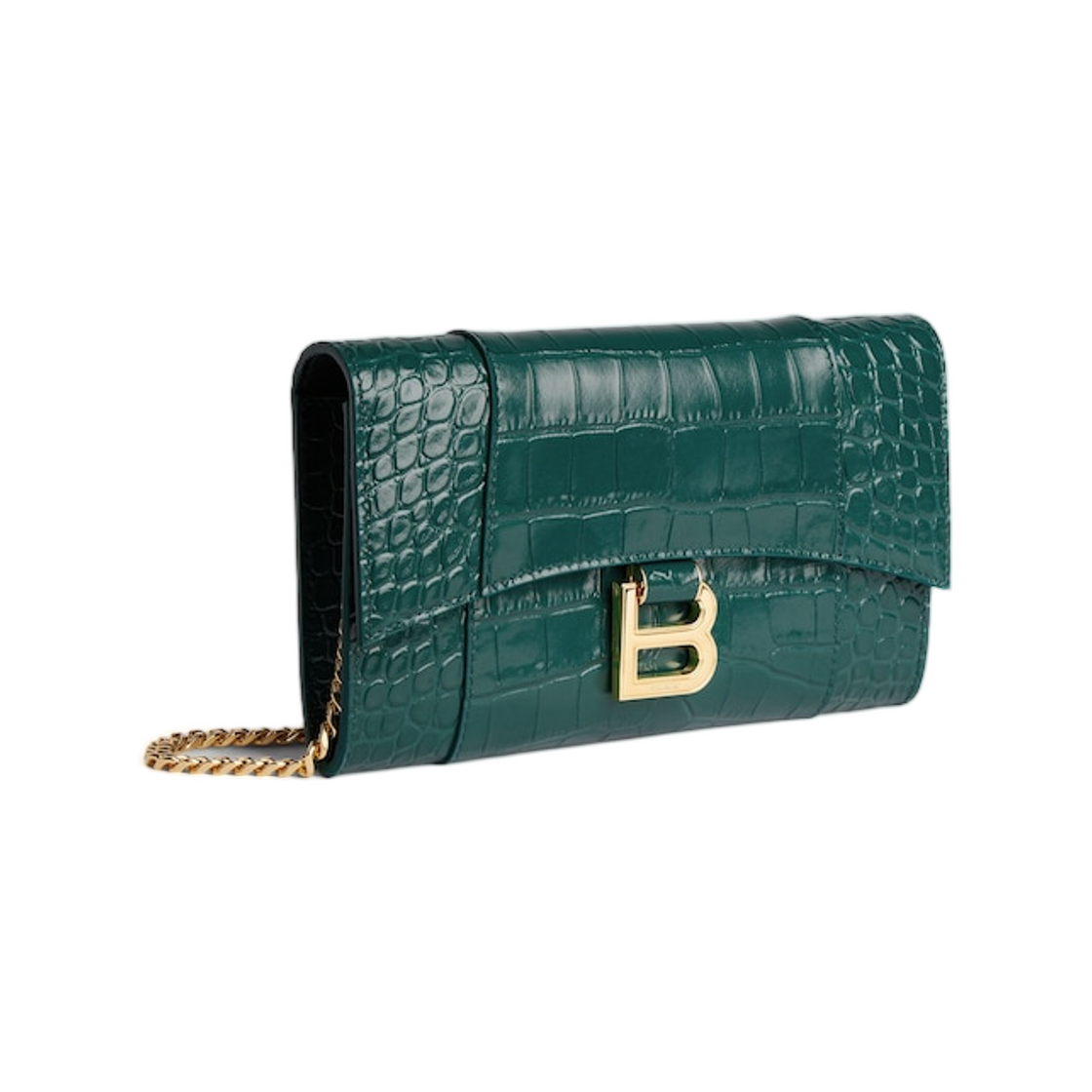 발렌시아가 아워글래스 월렛 온 체인 다크 에메랄드(Balenciaga Hourglass Wallet On Chain Dark Emerald) - 2