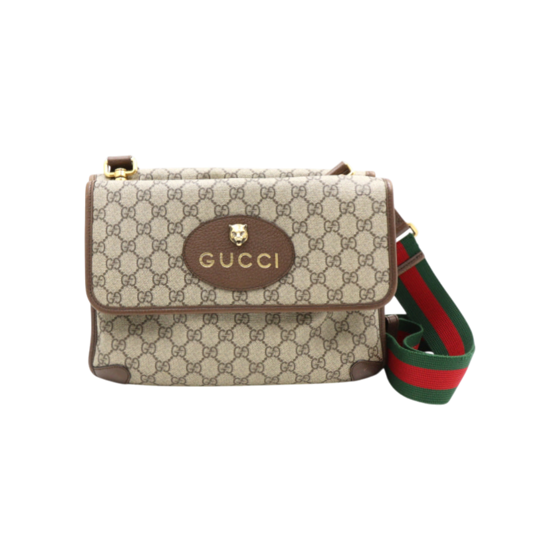 ITV8436N2LI4 Gucci 495654 GG Supreme Canvas Neo Vintage Messenger Crossbody Bag