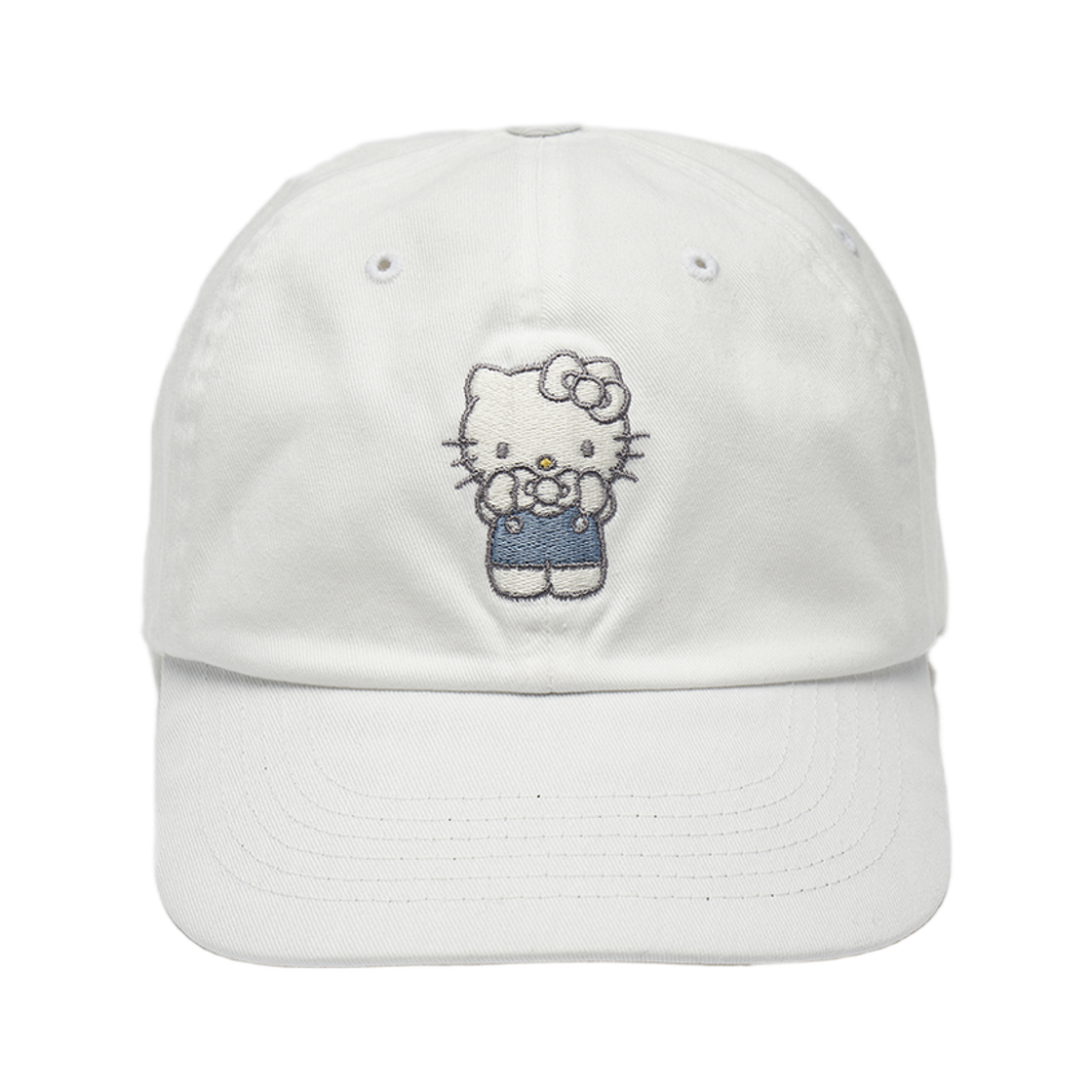 KT25D_BC01WH000 Farven x Hello Kitty Washed Embroidered Ball Cap_White