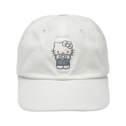 Farven x Hello Kitty Washed Embroidered Ball Cap_White
