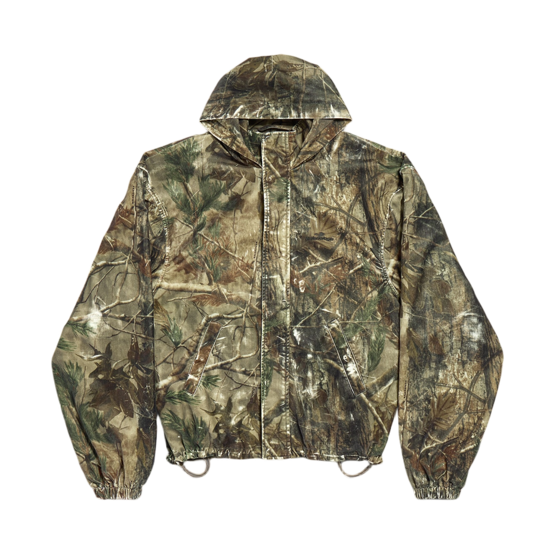 850774TTL582135 Balenciaga Hooded Workwear Jacket Brown