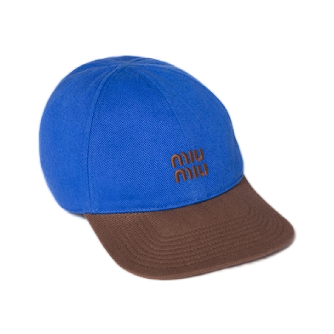 5HC369-2CWC-F0IX2 (W) Miu Miu Drill Baseball Cap Light Blue Cocoa