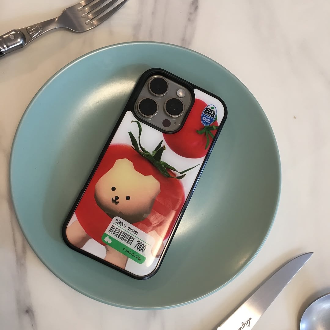 [EARPEARP X KIMS FRUITS] Tomato Chic Epoxy Case MagSafe 착용 스타일 - 3