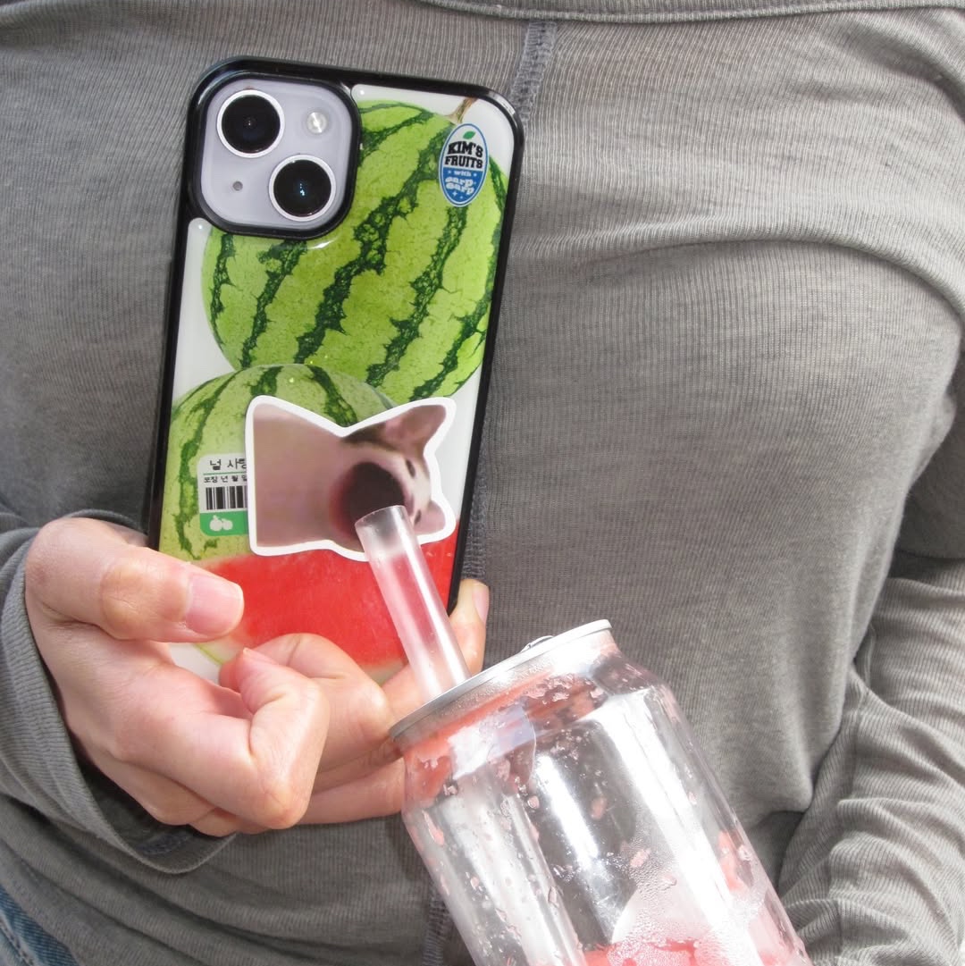 [EARPEARP X KIMS FRUITS] Love You Watermelon Epoxy Case MagSafe 착용 스타일 - 1
