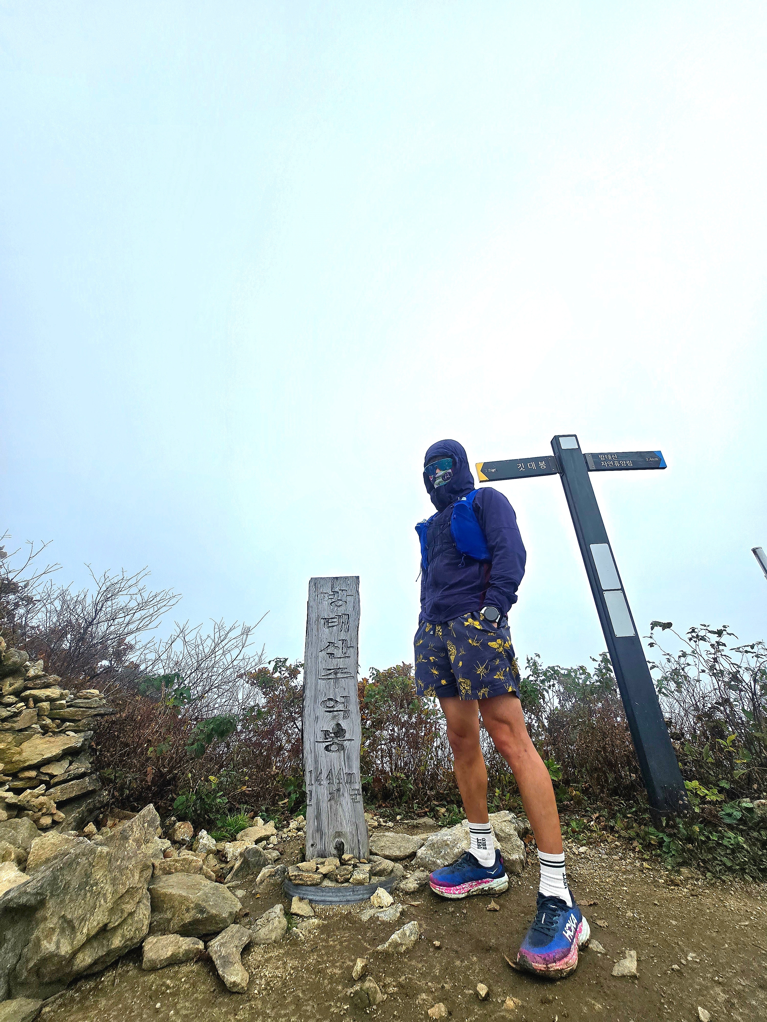 Nike ACG Print Trail Shorts Thunder Blue - Asia 착용 스타일