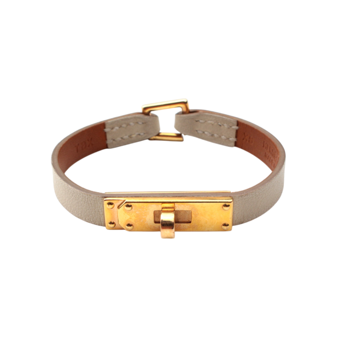 ITDV736SVIOK Hermes Micro Crepe Gold Kelly Bracelet XS