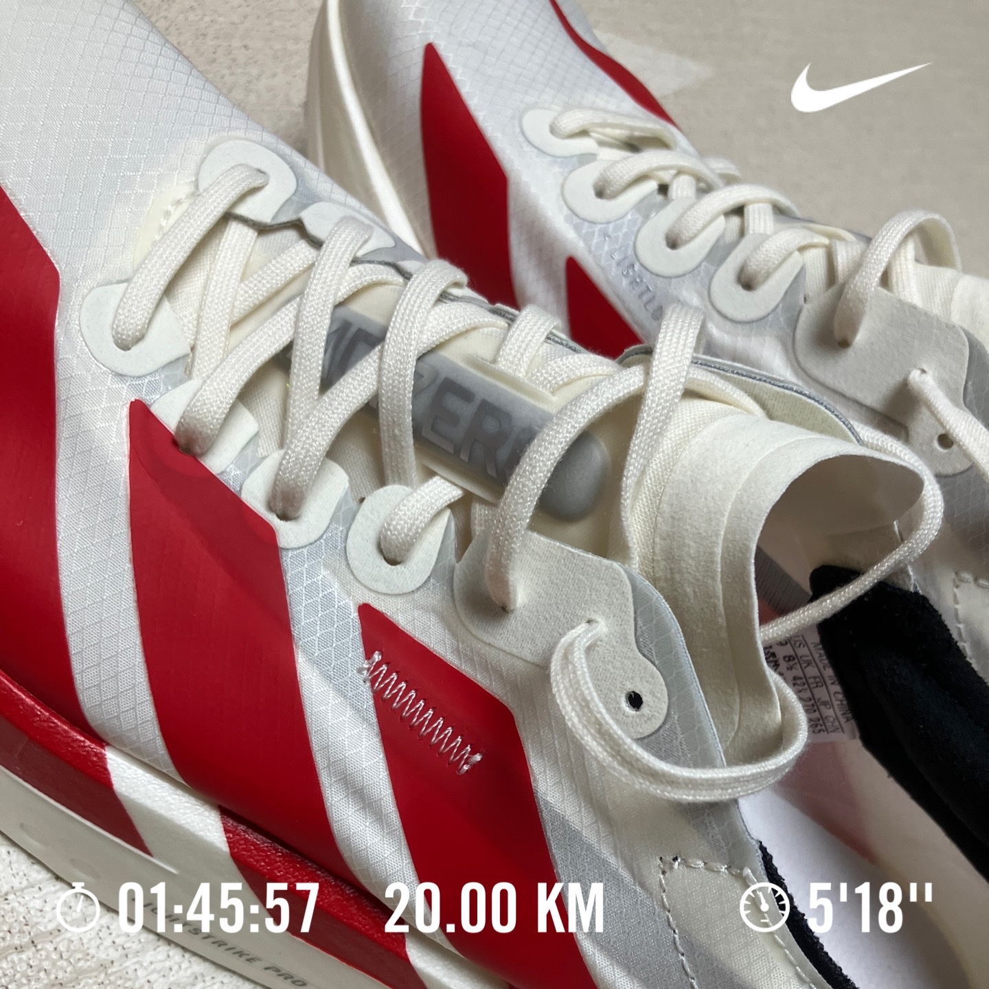 Adidas Adizero Adios Pro 4 Off White Better Scarlet 착용 스타일