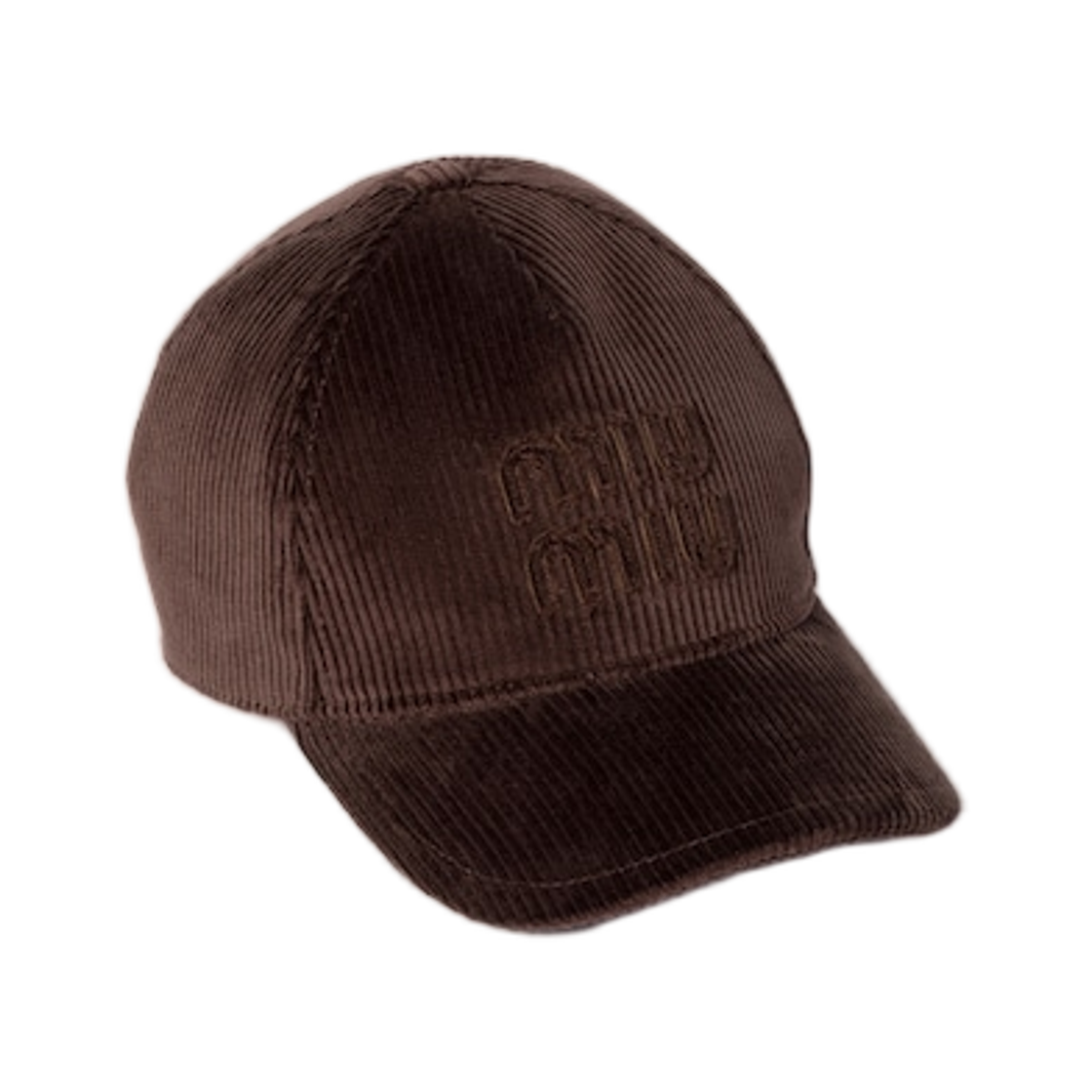 5HC179-2F81-F0192 (W) Miu Miu Velvet Baseball Cap Ebony