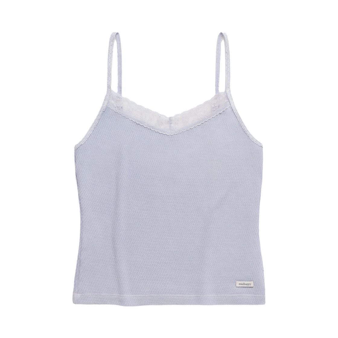 WK73021502 (W) Madhappy Thermal & Lace Tank Top Soft Amethyst