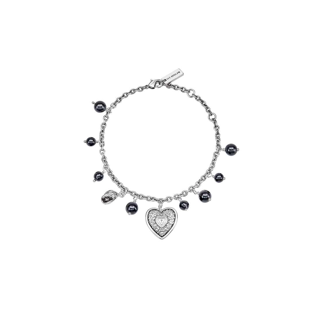 티링제이 쉘 앤 오닉스 브레이슬릿 실버(TEE RING JAY Shells & Onyx Bracelet Silver)